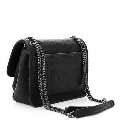 Saint Laurent Grained Lambskin Monogram Baby Niki Chain Satchel Black 3 of 10