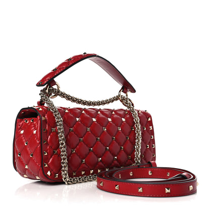 Valentino Garavani Calfskin Rockstud Spike Convertible Shoulder Bag Rosso Valentino 3 of 8
