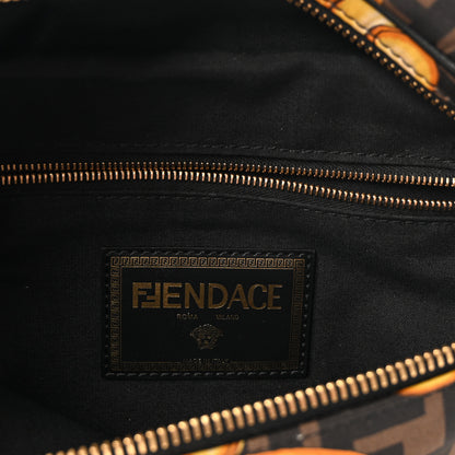 Fendi X VERSACE Nylon Cuoio Romano Fendace FF Baroque Belt Bag Black Gold 6 of 10