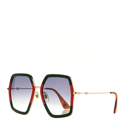 Gucci Square Frame Web GG0106S Sunglasses Tortoise 1 of 9