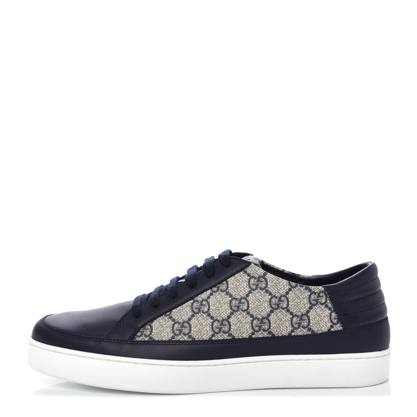 GG Supreme Monogram Calfskin Mens Low Top Sneakers 9.5 Blue Beige
