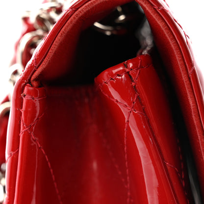 Chanel Patent Quilted Jumbo Single Flap Red 13 of 14