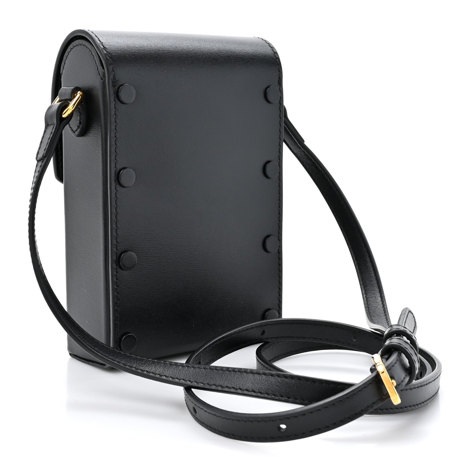 Gucci Boarded Plutone Calfskin Mini Horsebit 1955 Crossbody Bag Black 3 of 10