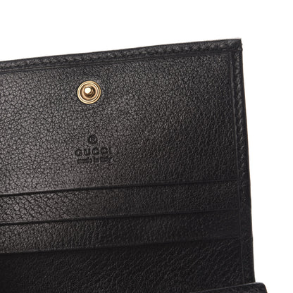 Gucci Calfskin Crystal Double G Card Case Black 6 of 8