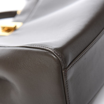 Fendi Nappa Mini Peekaboo Iconic Satchel Carbone 11 of 15