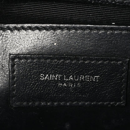 Saint Laurent Grain De Poudre Medium Classic Monogram Kate Satchel Black 6 of 10