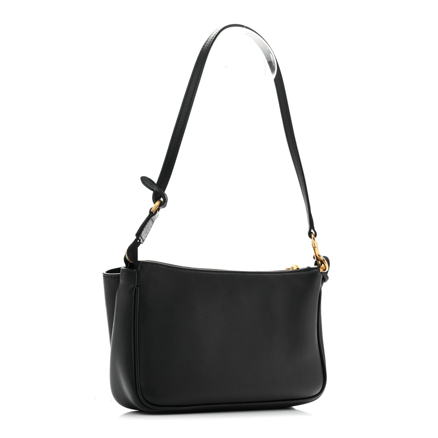Natural Smooth Calfskin Rodeo Sling Pochette Black