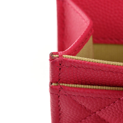 Chanel Caviar Quilted Chanel 19 Flap Card Holder Wallet Dark Pink 9 of 11