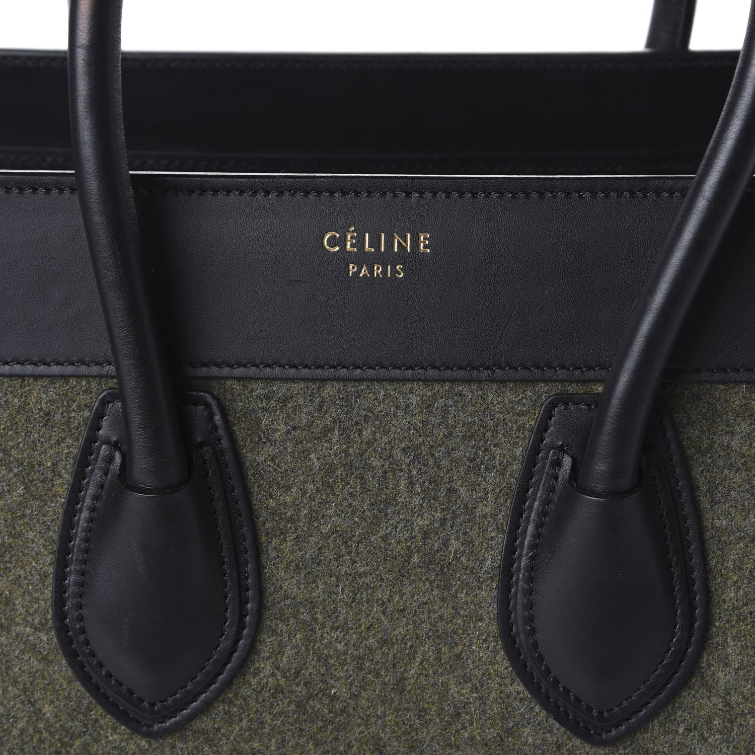 Celine Felt Smooth Calfskin Micro Tri-Color Luggage Khaki 10 of 10