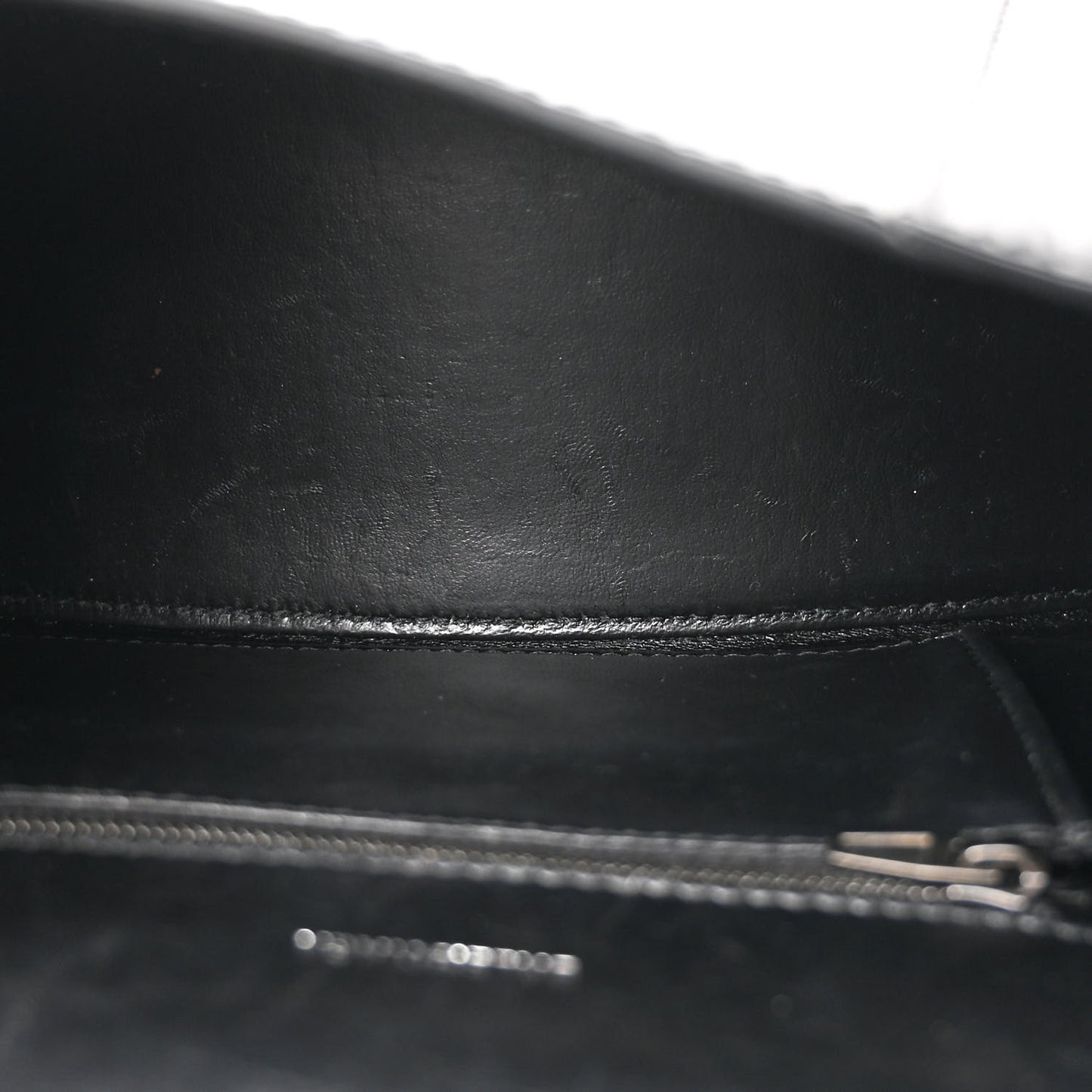 Shiny Calfskin Monochrome Crocodile Embossed Small Hourglass Top Handle Bag Black
