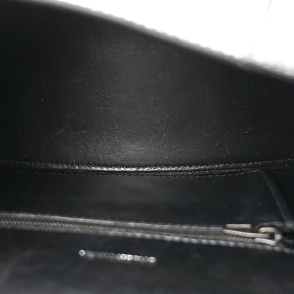 Balenciaga Shiny Calfskin Monochrome Crocodile Embossed Small Hourglass Top Handle Bag Black 5 of 11