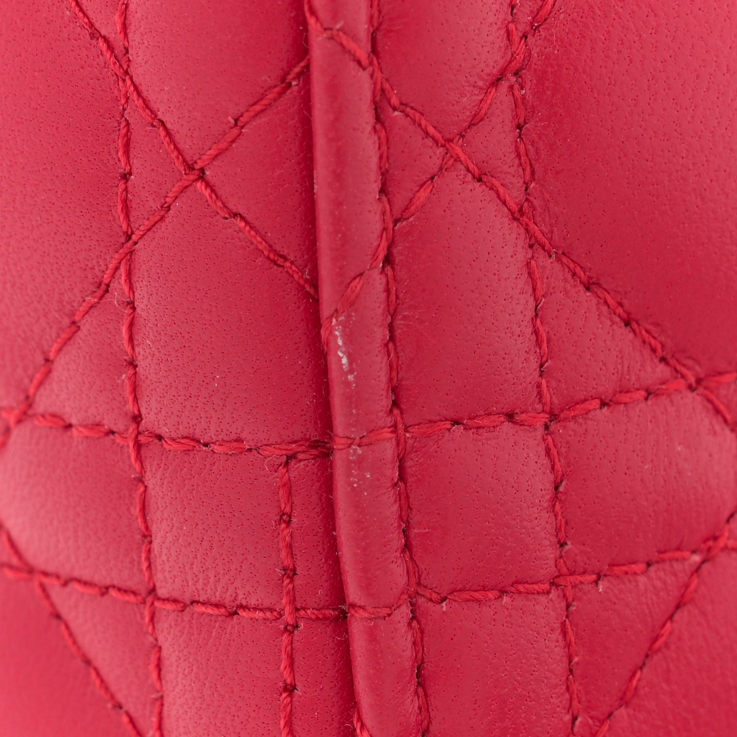Lambskin Cannage Micro Lady Dior Red