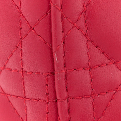 Christian Dior Lambskin Cannage Micro Lady Dior Red 11 of 12