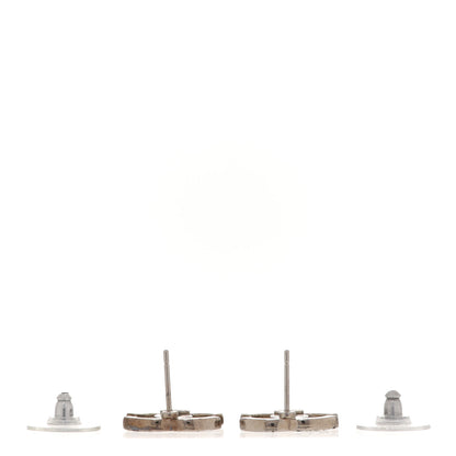 Chanel Crystal CC Earrings Silver 3 of 4