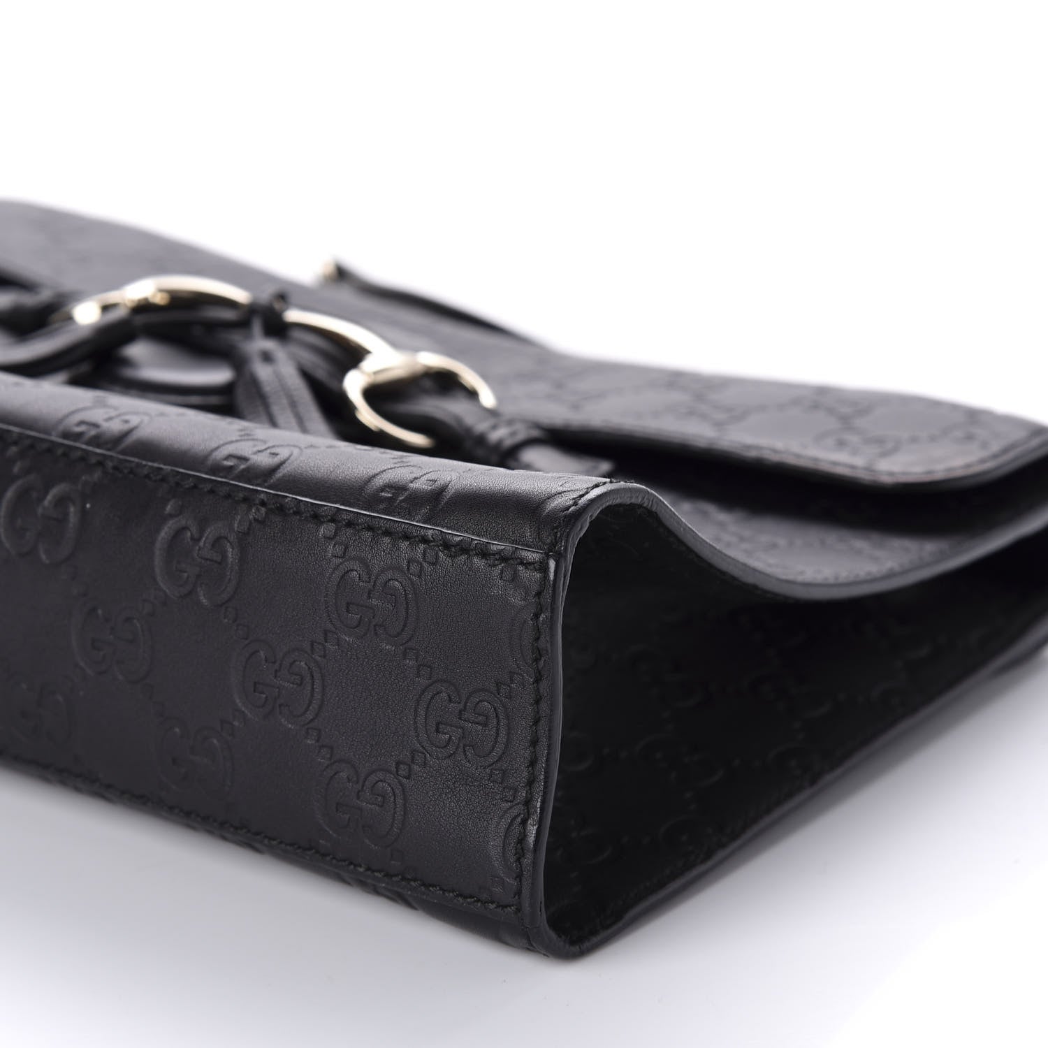 Gucci Guccissima Medium Emily Chain Shoulder Bag Black 7 of 13