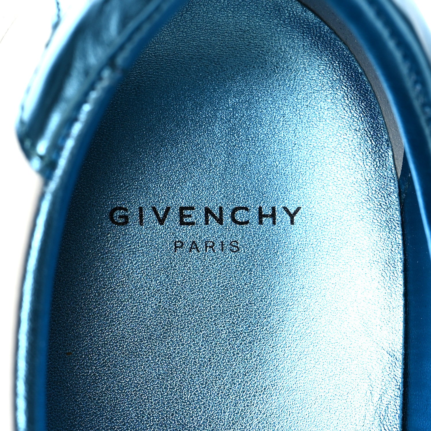 Givenchy Calfskin Metallic Womens Urban Street Sneakers 40 White Blue 7 of 7