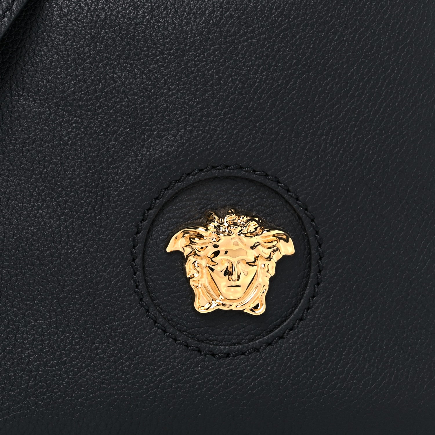 Versace Calfskin La Medusa Small Hobo Crossbody Black 7 of 9