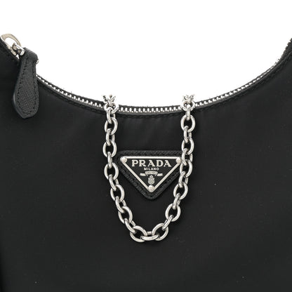 Prada Nylon Re-Edition 2005 Shoulder Bag Black 7 of 10