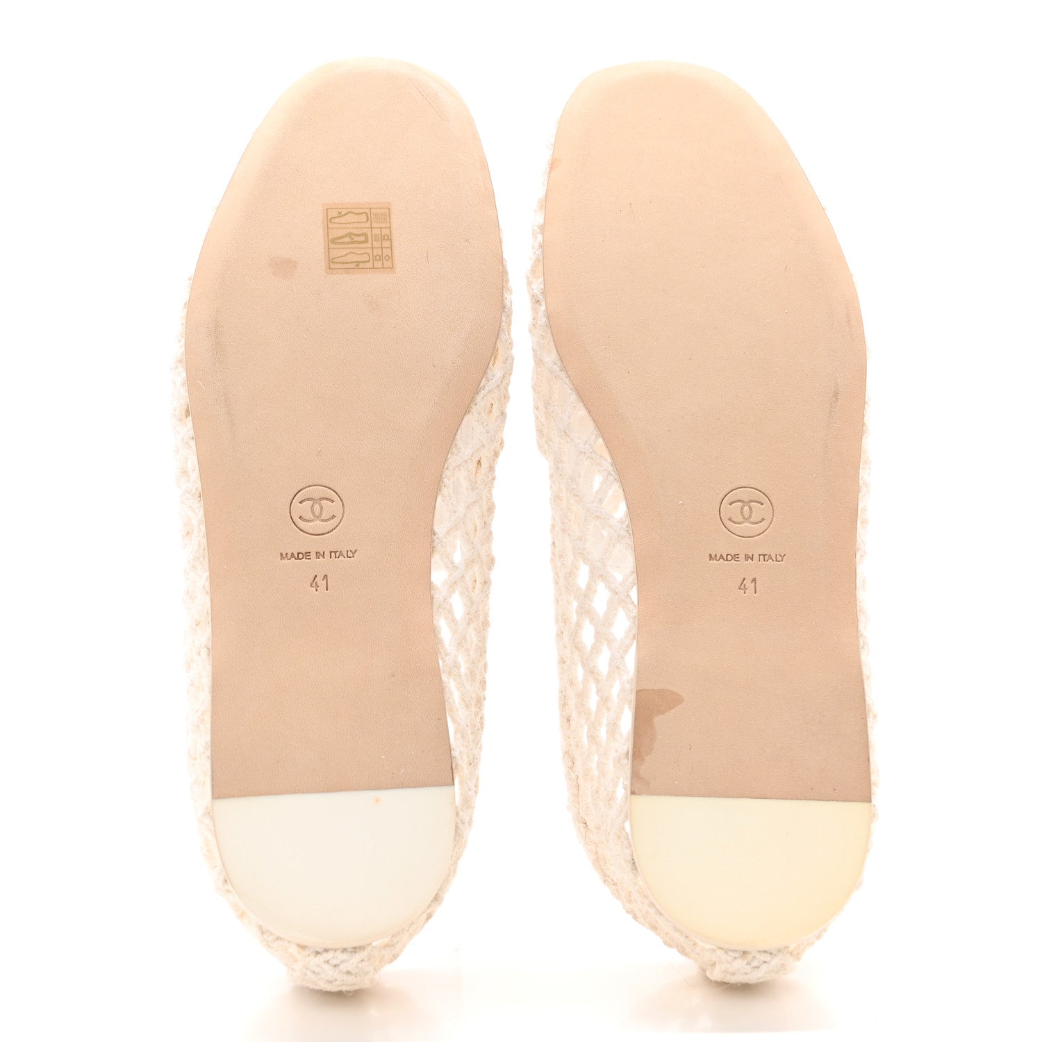 Chanel Raffia Braided CC Mocassin Loafers 41 White 6 of 15