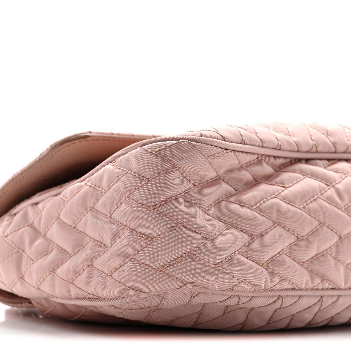 Nylon Tessuto Impunture Quilted Flap Opale