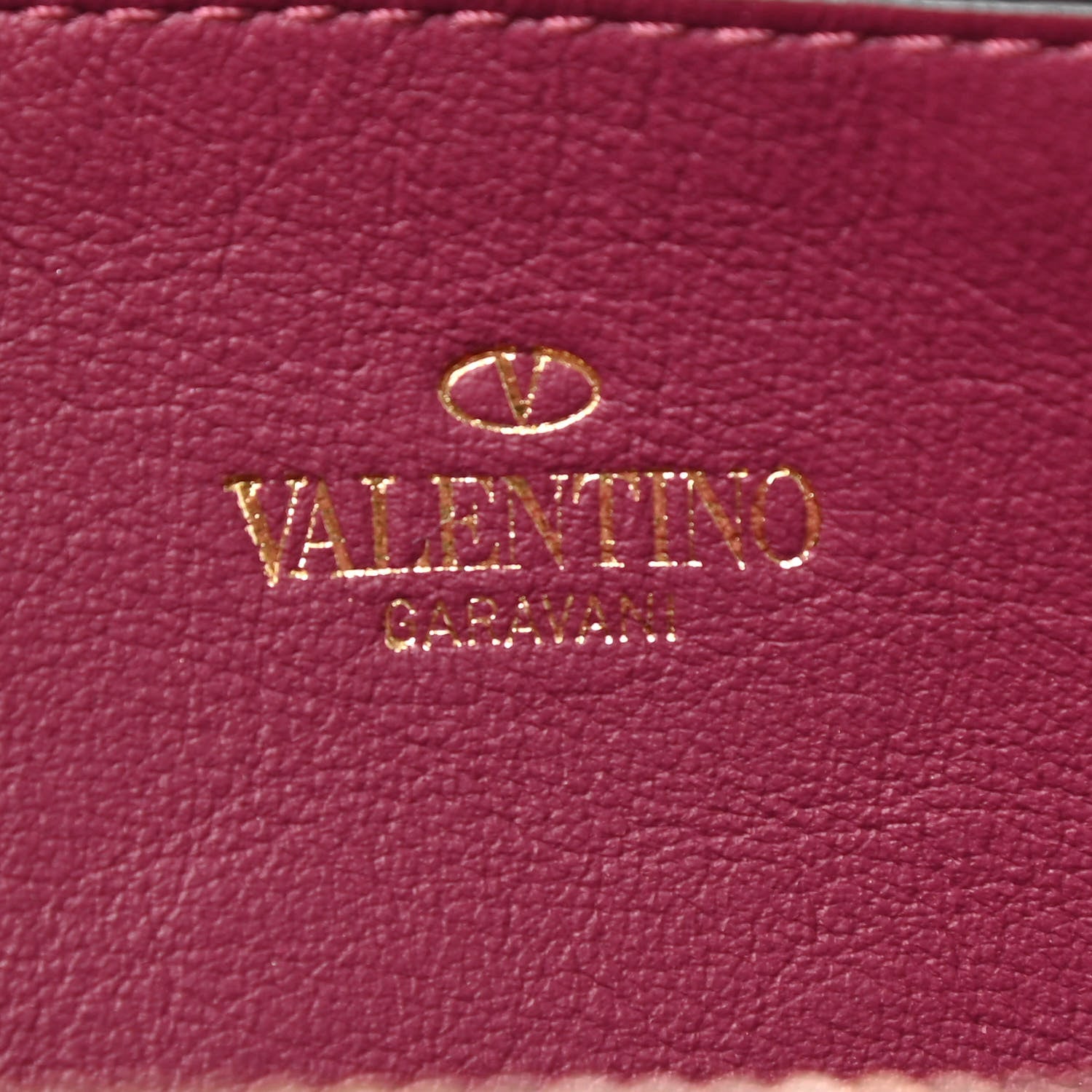 Valentino Garavani Calfskin Rockstud Zip Around Wallet Deep Cyclamin 5 of 9