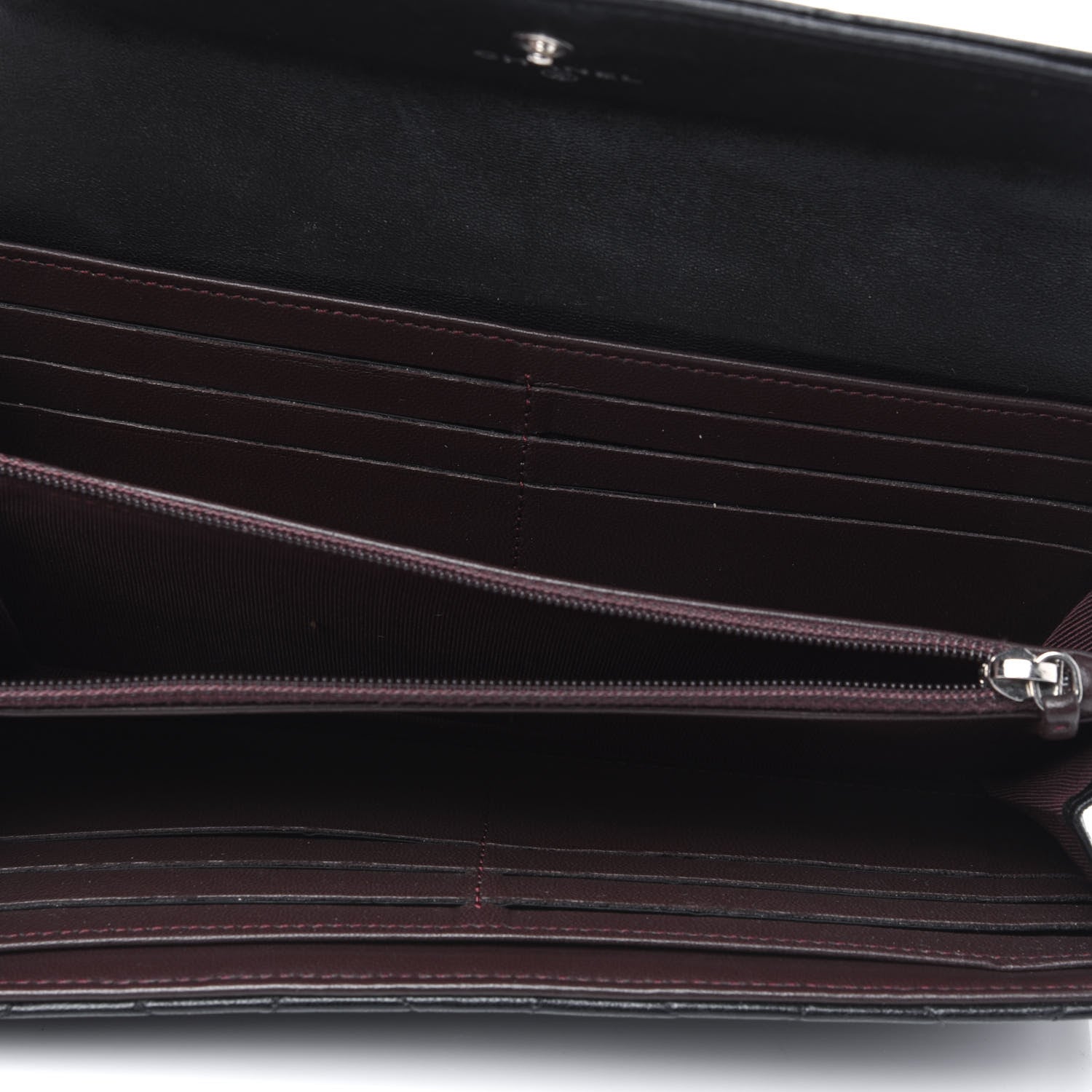 Chanel Lambskin Quilted Long Flap Wallet Black 5 of 21