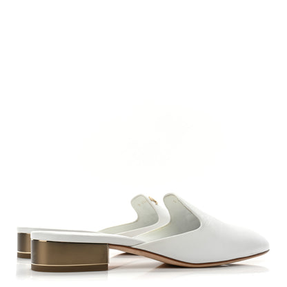 Chanel Lambskin CC Mules 38 White 4 of 11