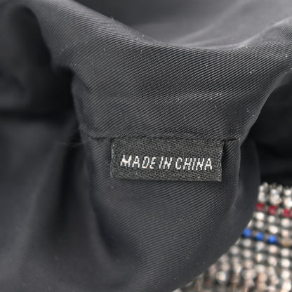 Alexander Wang Rhinestone Chain Mesh Wanglock Logo Pouch Silver Multicolor 6 of 9