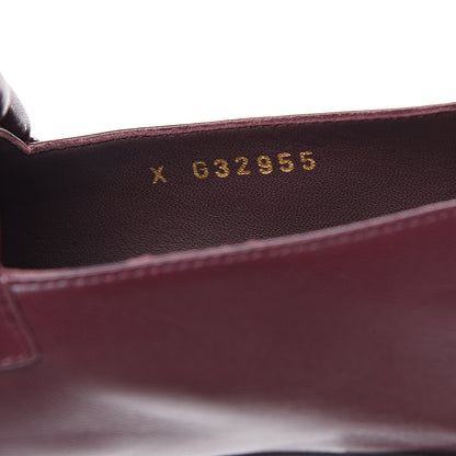 Chanel Lambskin CC Braided Chain Loafers 38 Bordeaux 6 of 9