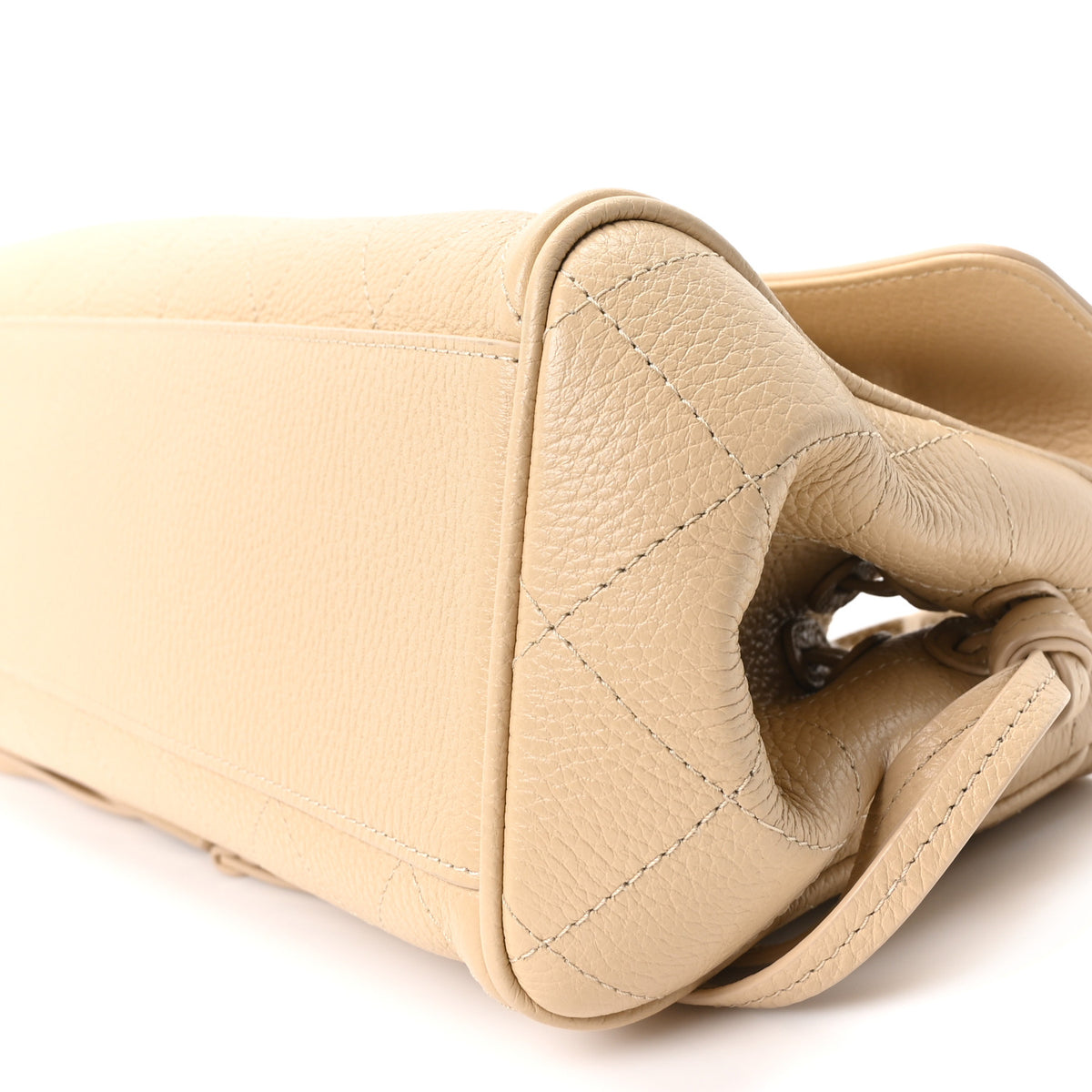 Chanel Grained Calfskin Stitched Urban Essentials Small Shopping Bag Beige 10 of 10