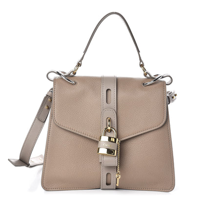 Chloe Shiny Grained Calfskin Medium Aby Day Shoulder Bag Motty Grey 1 of 15