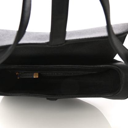Christian Dior Grained Calfskin Saddle Bag Black 4 of 10