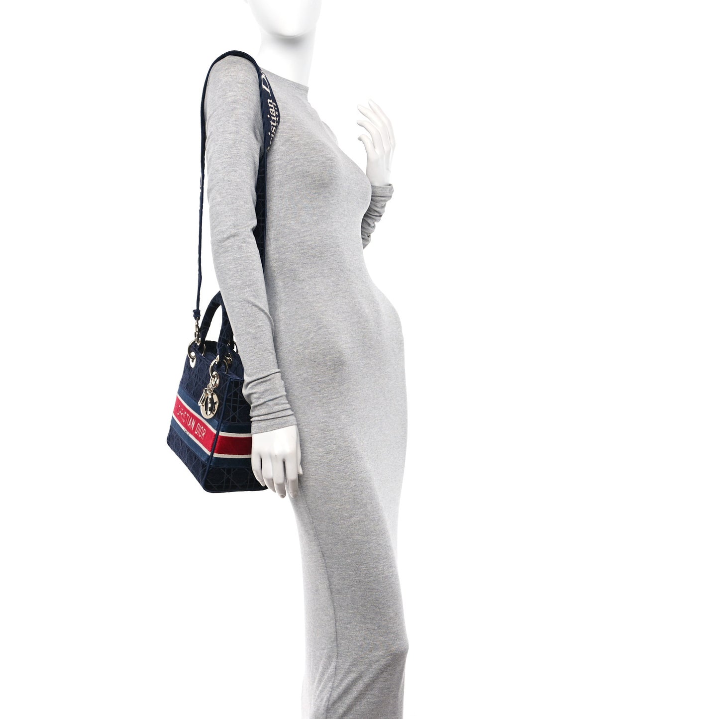 Velvet Cannage Medium Lady D-Lite Blue Red White