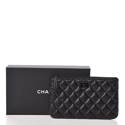 Chanel Aged Calfskin Quilted Medium Reissue Cosmetic Case So Black 9 of 9