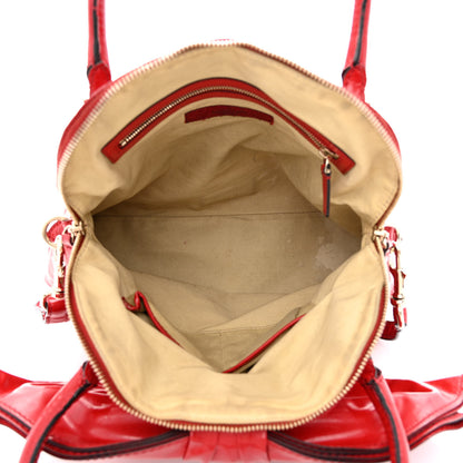 Valentino Garavani Patent Lacca Bow Dome Tote Red 5 of 22