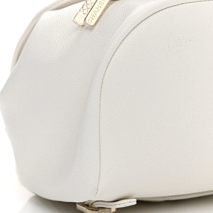 Chanel Caviar Quilted Mini Business Affinity Backpack White 9 of 11