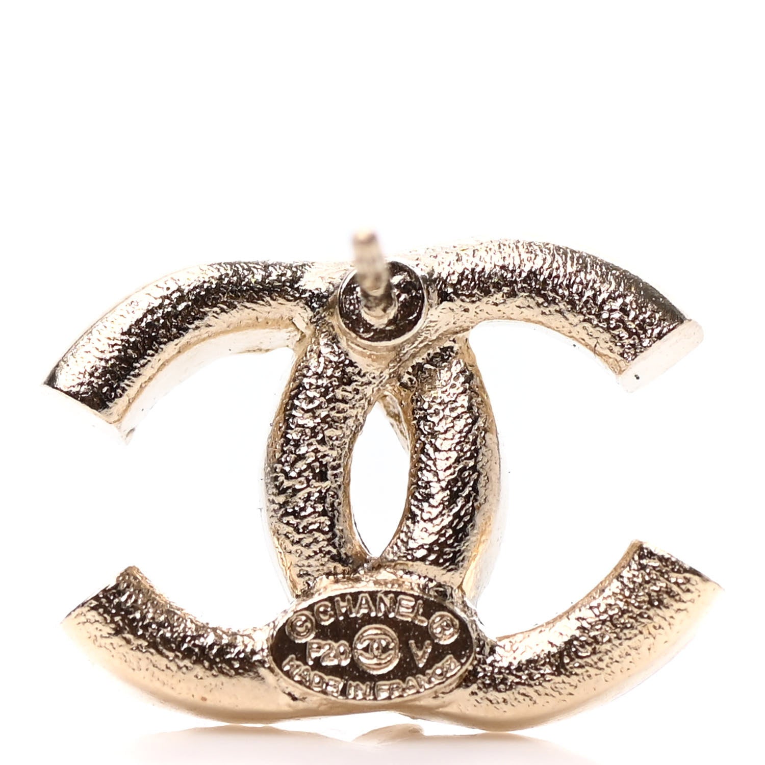 Chanel Crystal Baguette CC Earrings Gold 4 of 4