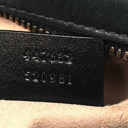 Gucci Calfskin Matelasse Small GG Marmont Chain Shoulder Bag Black 7 of 11