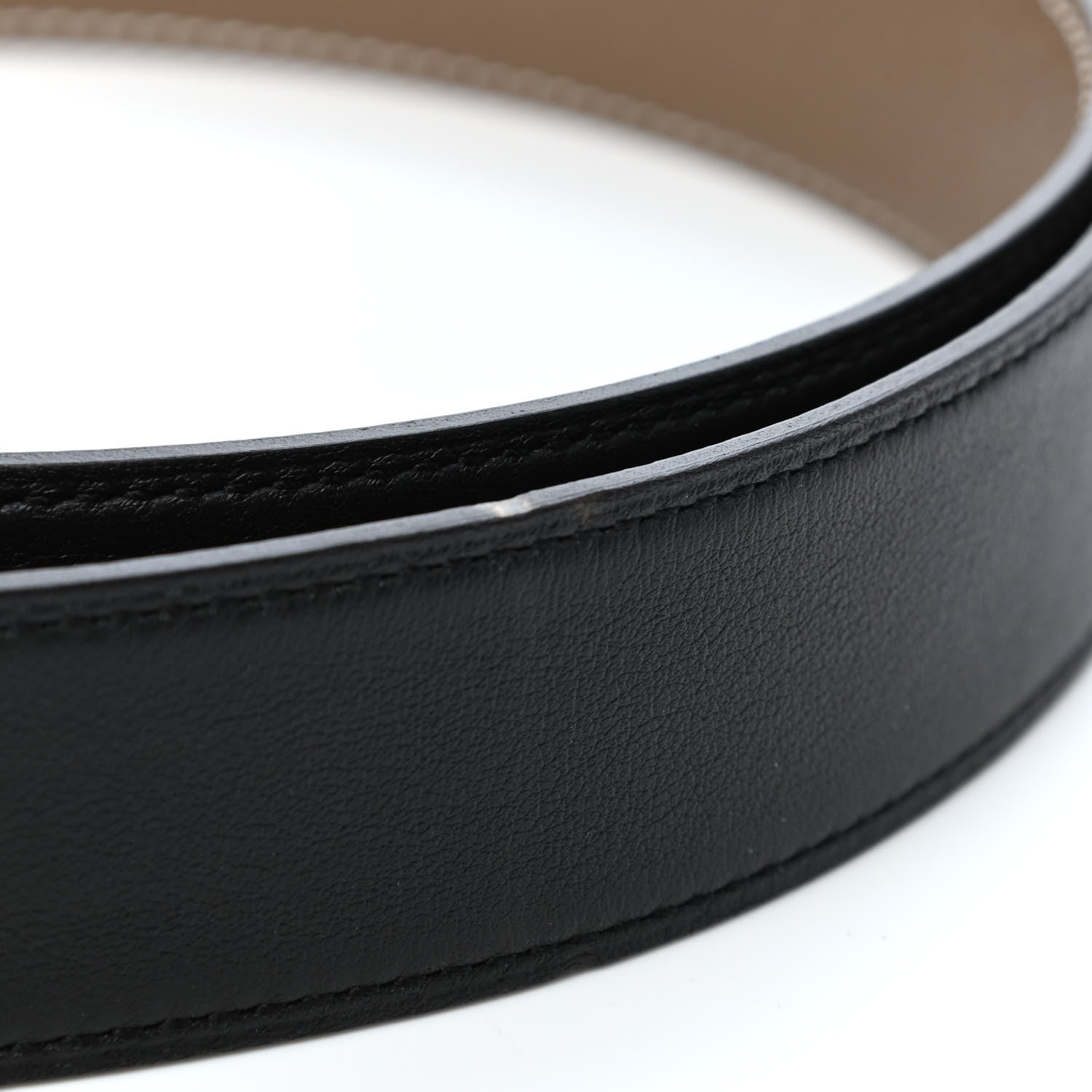 Hermes Box Epsom 32mm Belt Strap 90 Black Etoupe 4 of 4