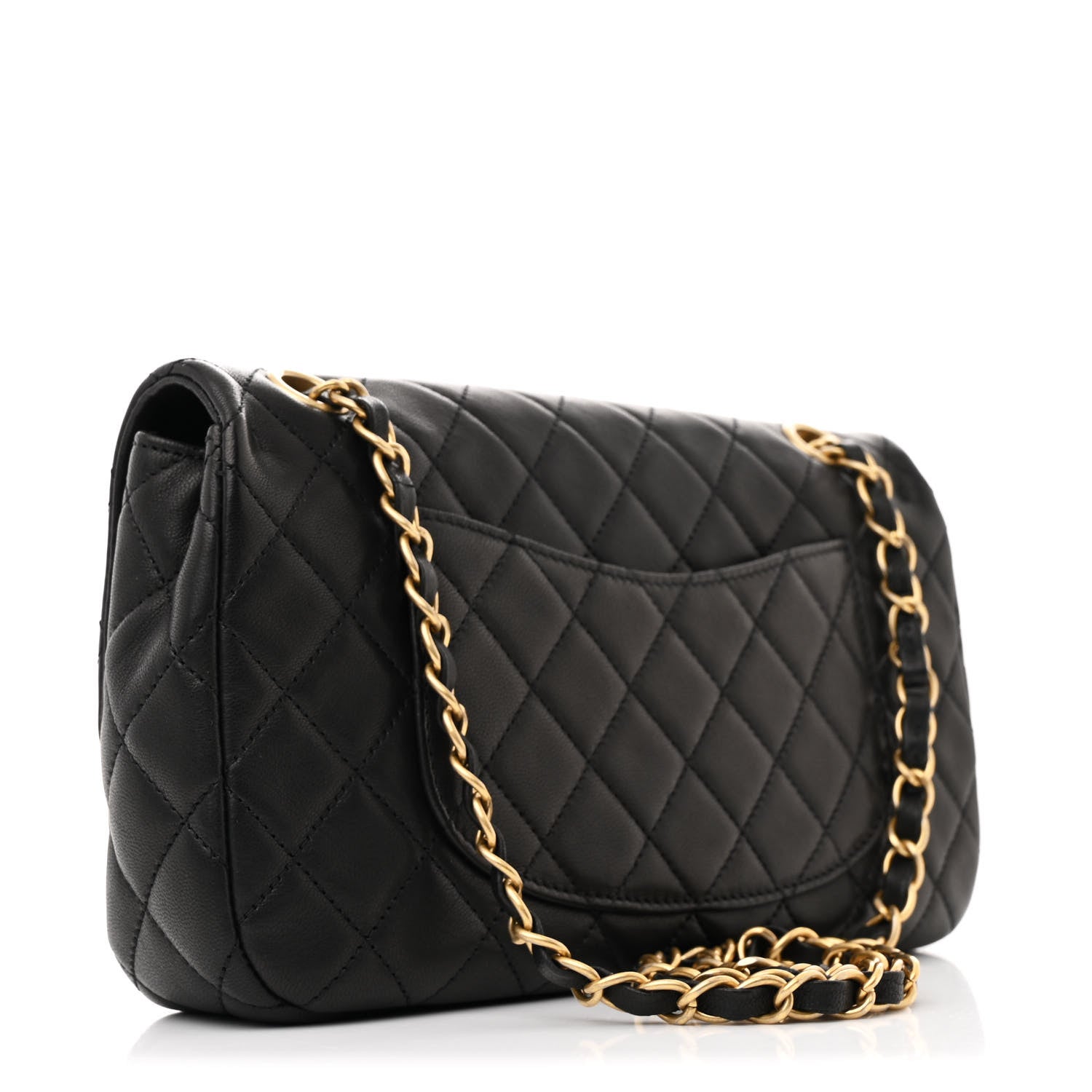 Chanel Lambskin Quilted Medium Cruise Charm Single Flap Black 3 of 10