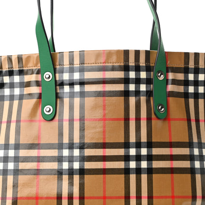 Burberry Coated Canvas Vintage Check Shopper Tote 9 of 11