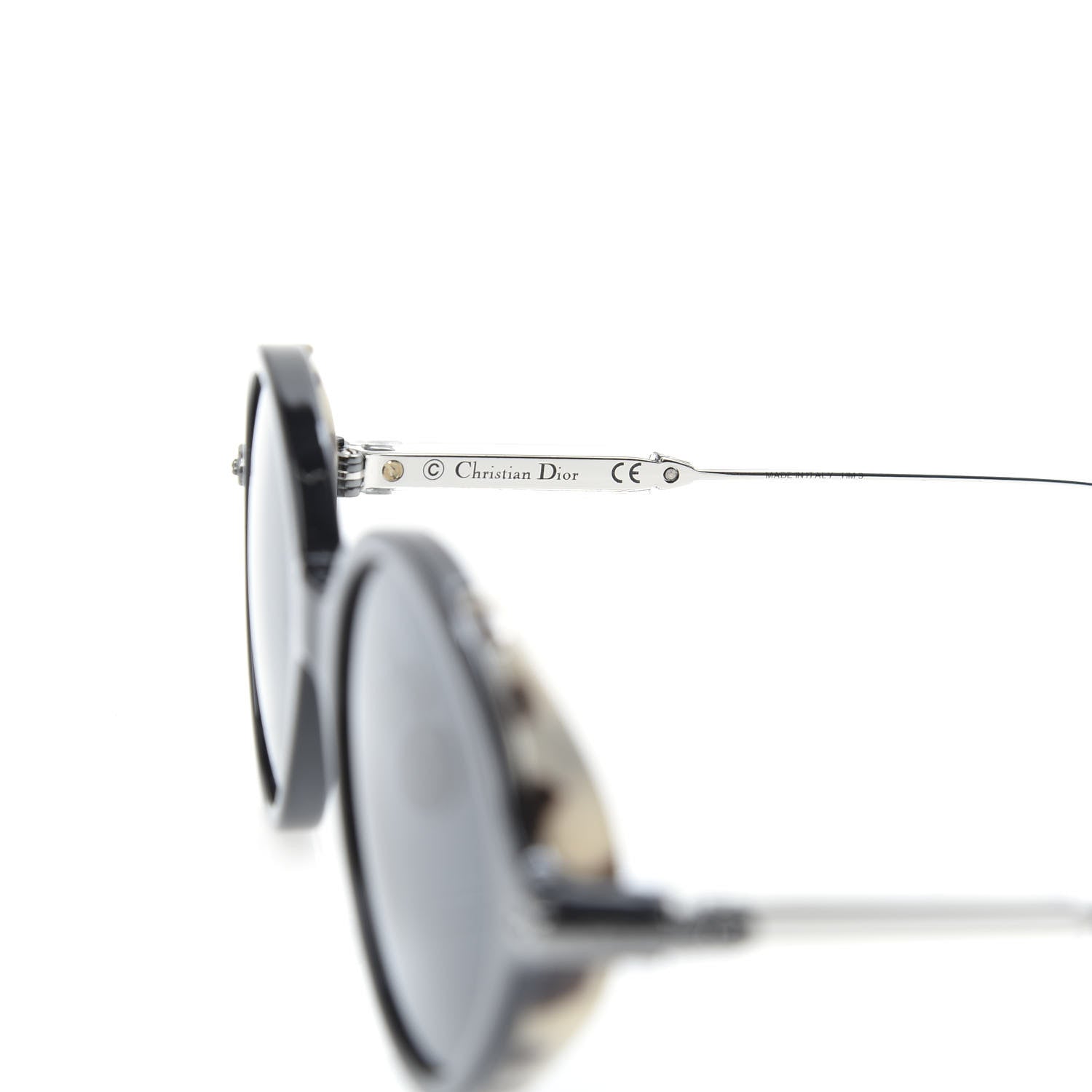 Christian Dior Acetate Umbrage Round Sunglasses Tortoise Black 6 of 7