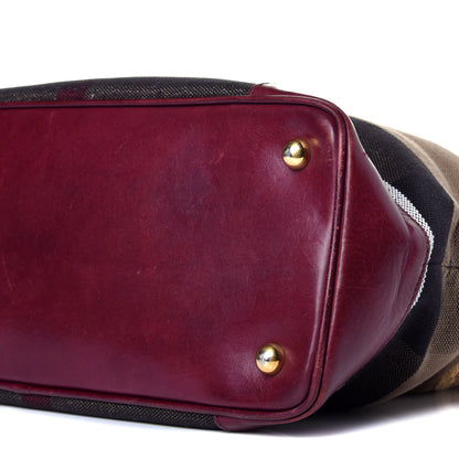 Burberry Prorsum Handpainted Tapestry Bloomsbury Burgundy 8 of 8