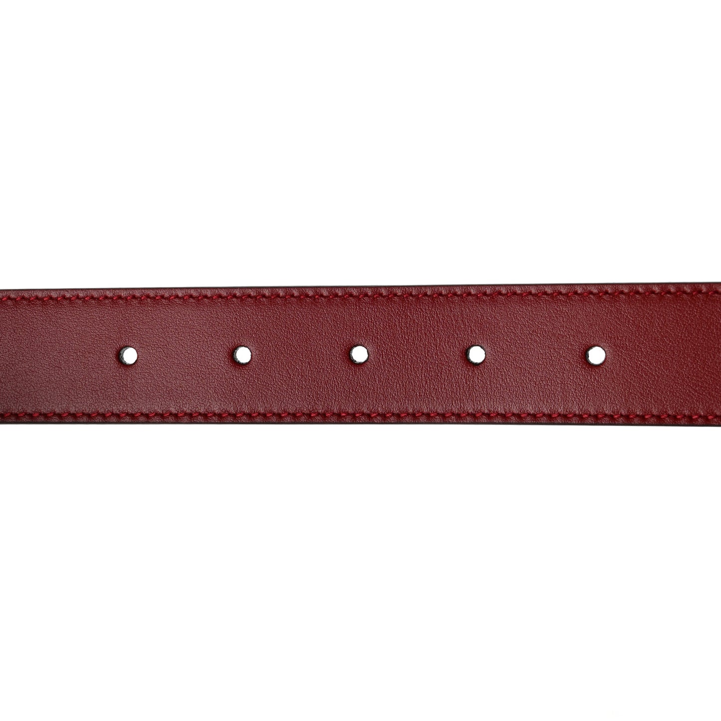 Plutone Calfskin Double G 30mm Belt 80 32 Rosso