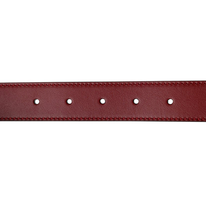 Gucci Plutone Calfskin Double G 30mm Belt 80 32 Rosso 3 of 5