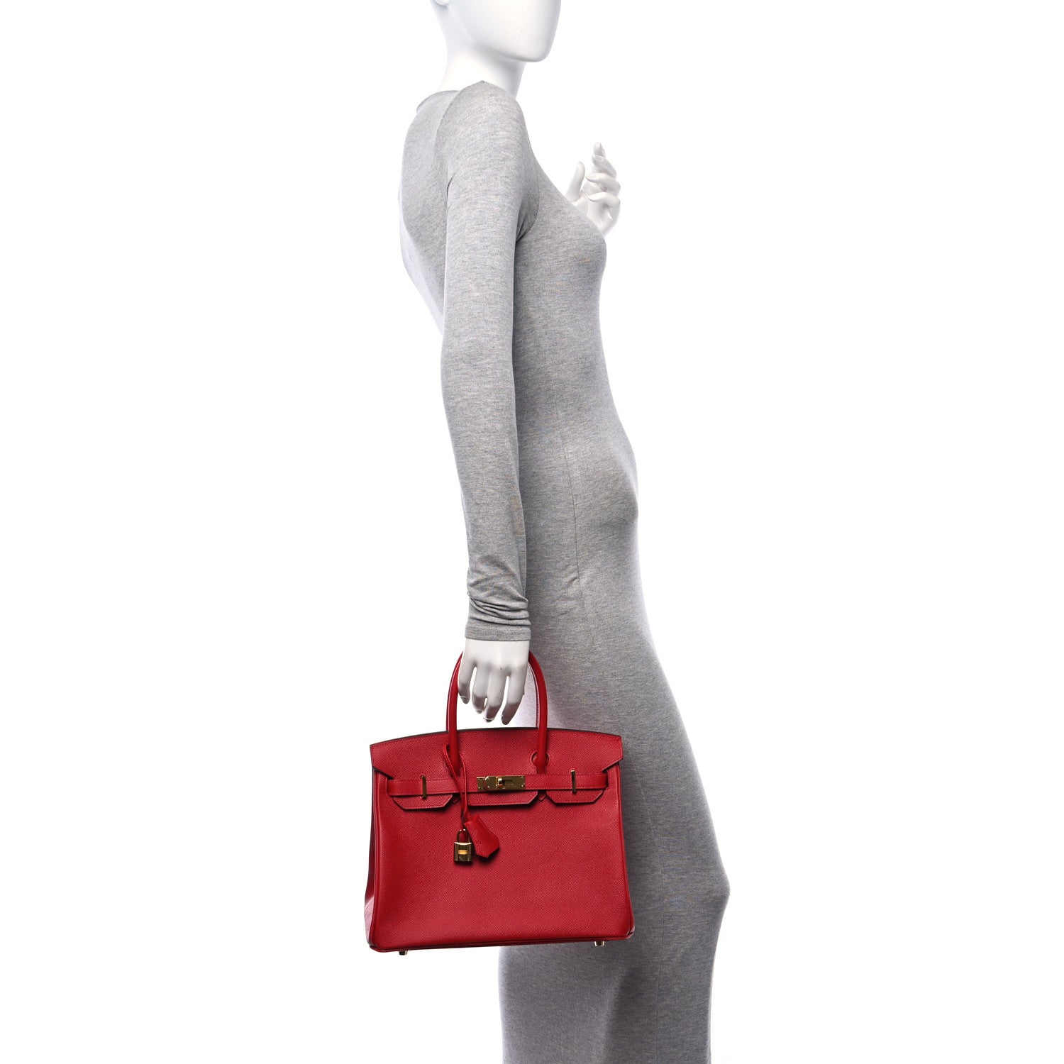 Hermes Epsom Birkin 30 Rouge Casaque 2 of 13