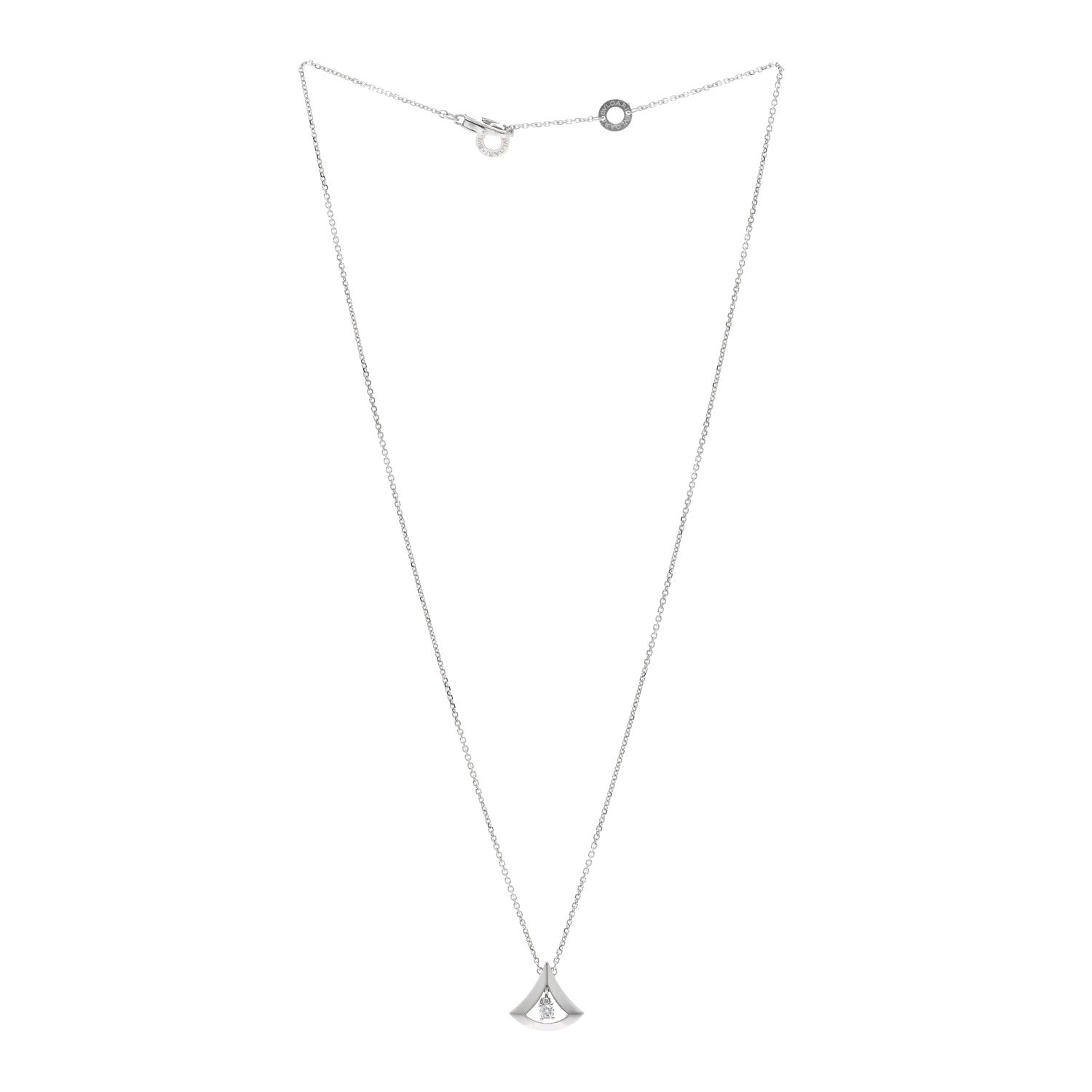 Bulgari 18K White Gold Diamond Divas' Dream Openwork Necklace 3 of 4