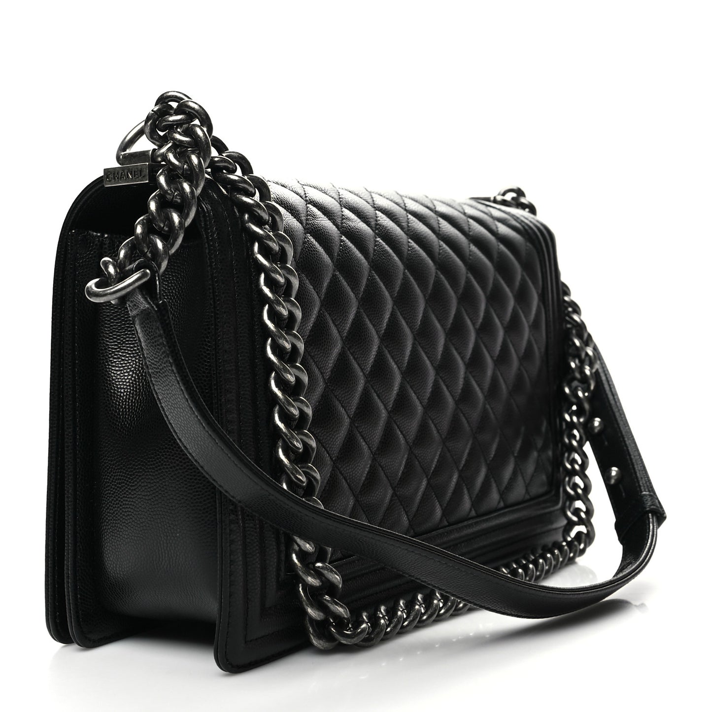 Caviar Quilted New Medium Boy Flap Black