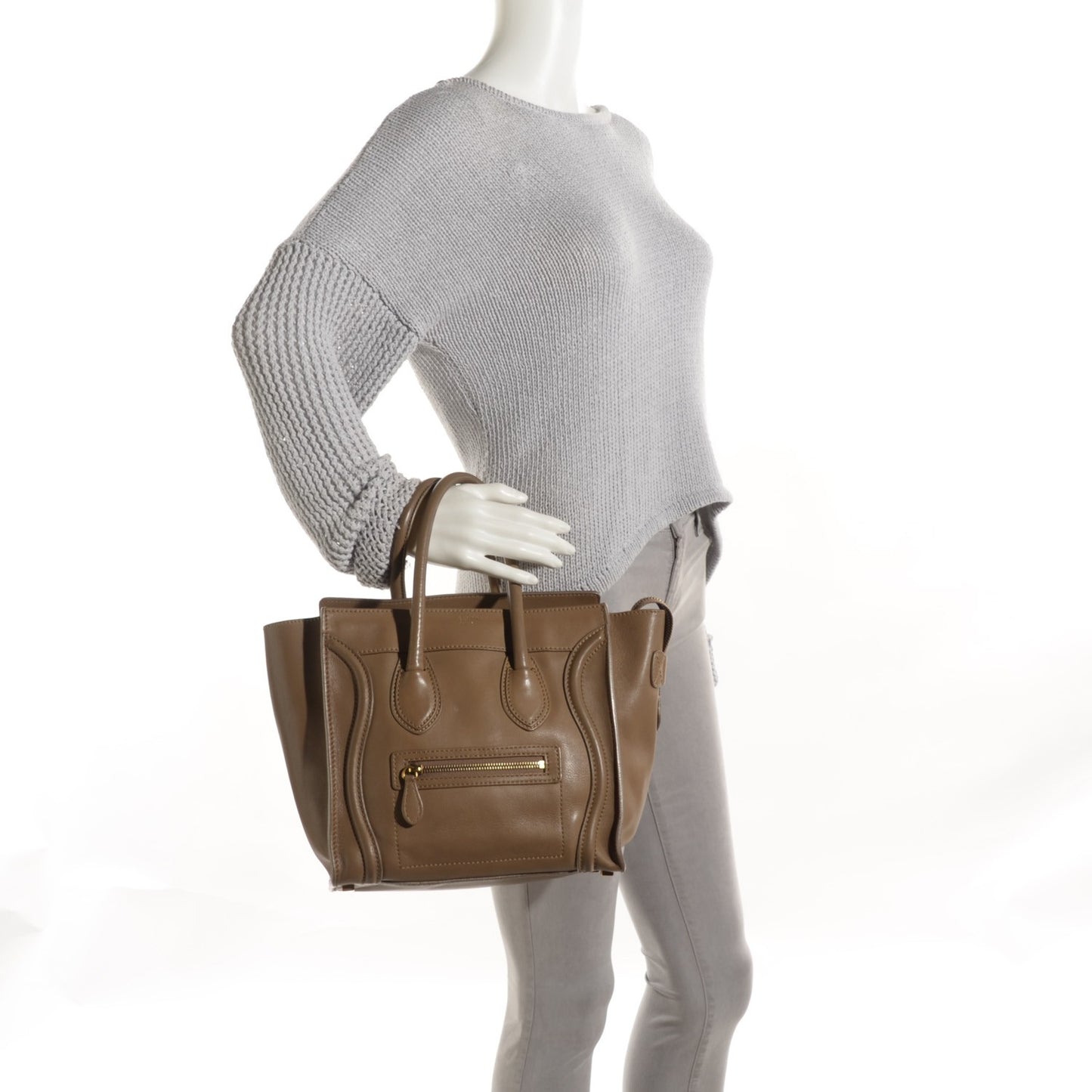 Smooth Calfskin Micro Luggage Camel