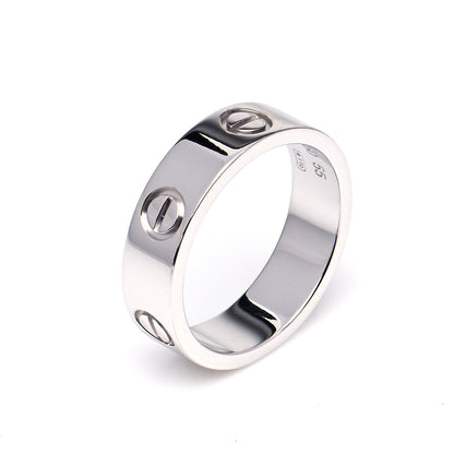 Cartier 18K White Gold 5.5mm LOVE Ring 55 7.25 4 of 4